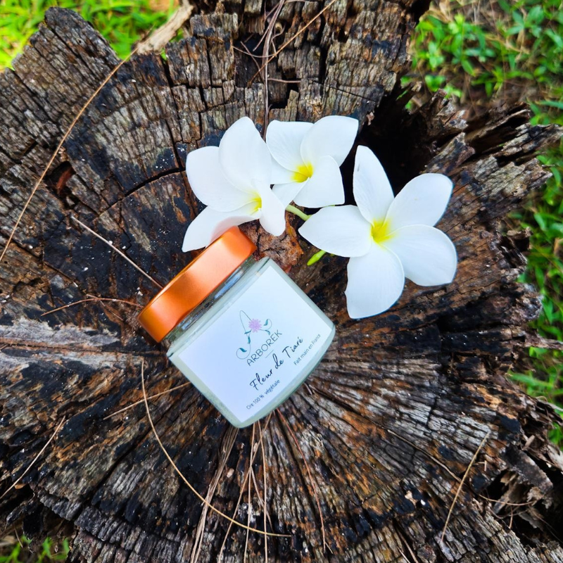 Bougie Fleur de Tiaré - cire végétale de soja