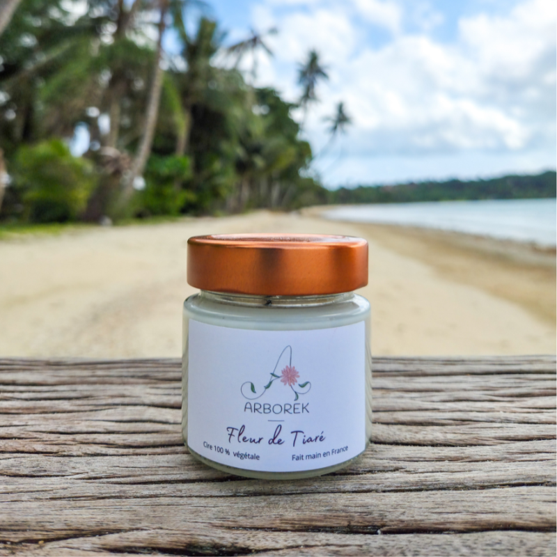 Bougie Fleur de Tiaré - cire végétale de soja