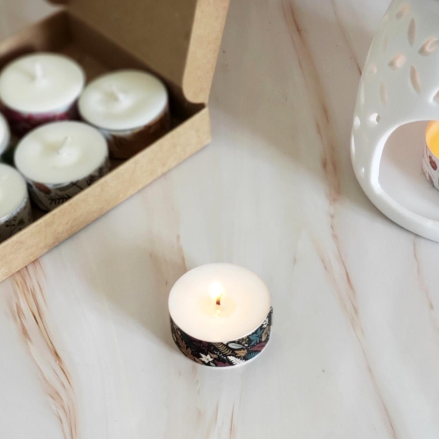 Bougies chauffe plat ecoresponsables à la cire de soja. Bougies coulées à la main en France.