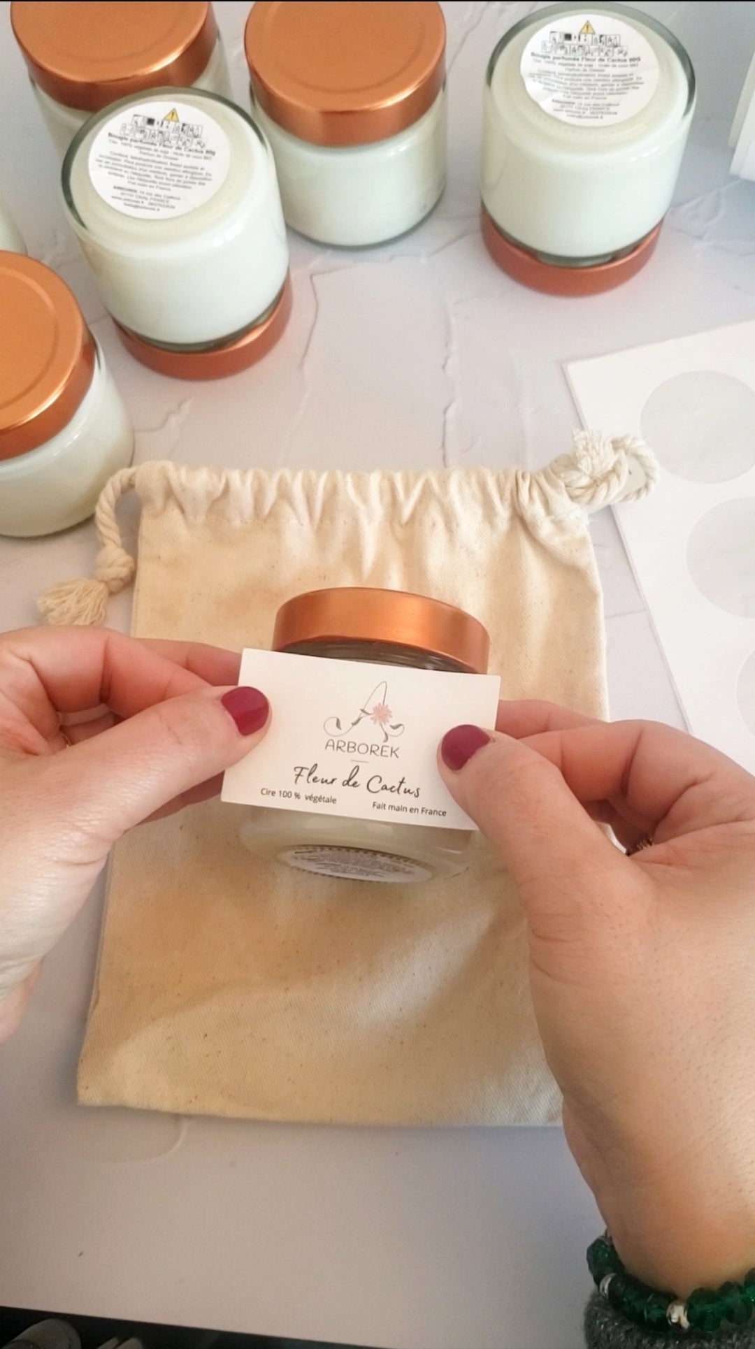 Marque de bougies artisanales fabriquées en France