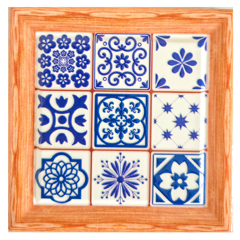 Support bougie en céramique Bleu Héritage