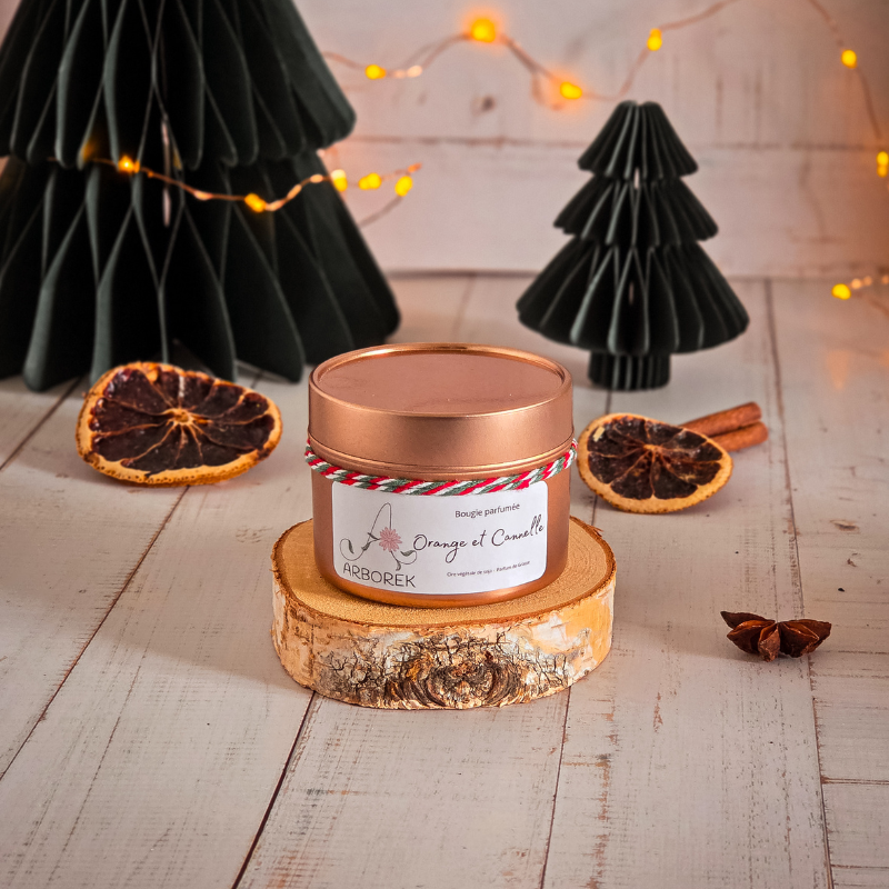 Bougie Orange et Cannelle - cire végétale de soja
