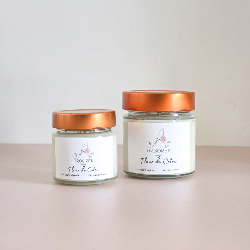 Bougie Fleur de Coton - cire végétale de soja