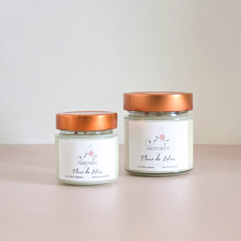 Bougie Fleur de Lotus - cire végétale de soja