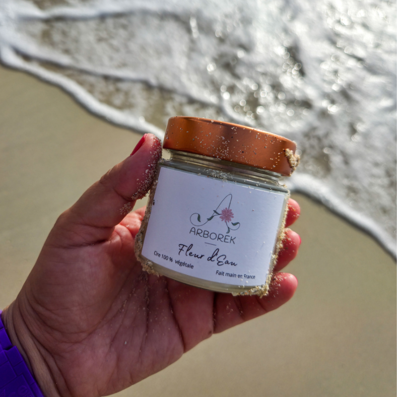 Bougie Fleur d'Eau - cire végétale de soja