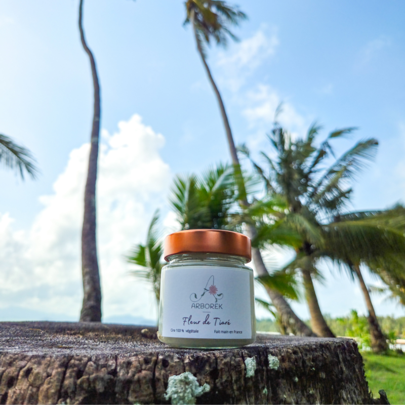 Bougie Fleur de Tiaré - cire végétale de soja