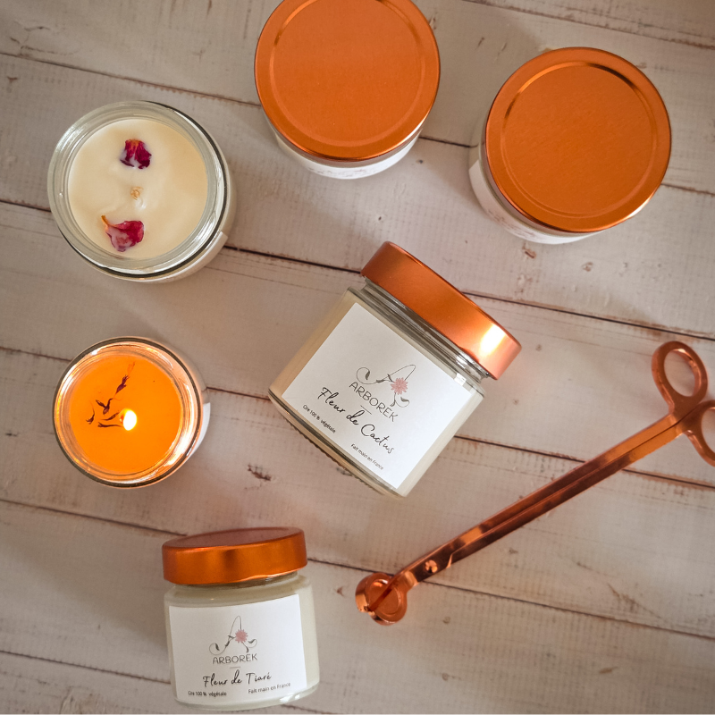 Bougie Fleur de Lin - cire végétale de soja