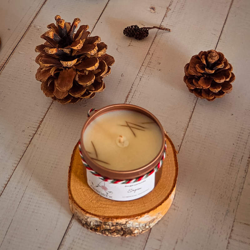 Bougie Sapin - cire végétale de soja