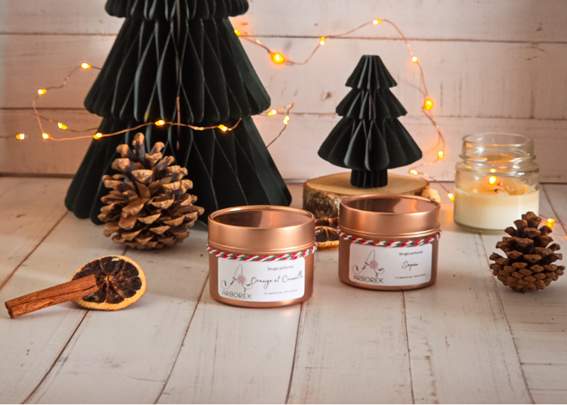 Bougie Orange et Cannelle - cire végétale de soja