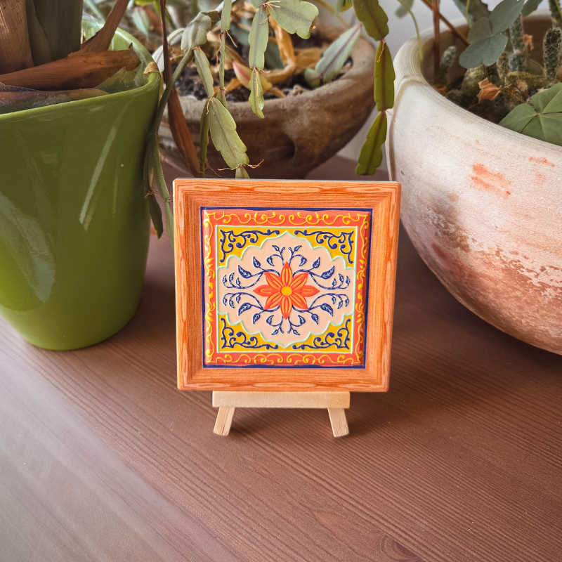 Support bougie en céramique  Fleur d’Ambre