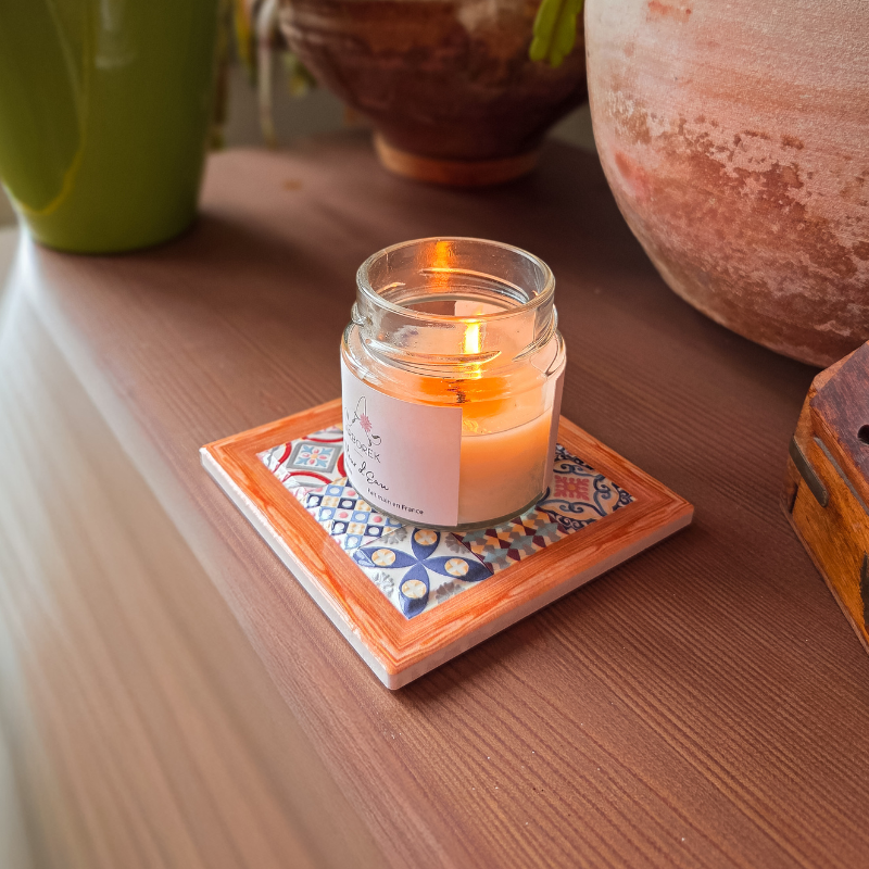 Support bougie en céramique Jardin de Penang